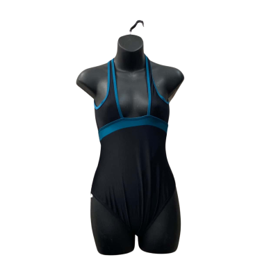Zoggs Womens 1 Piece Swimsuit Size 8 Black  / Green 