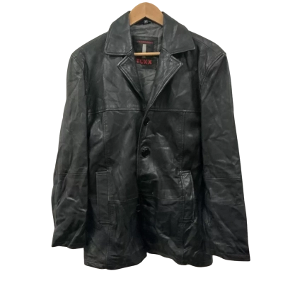 Toxx Mens Size M Leather Jacket Black 
