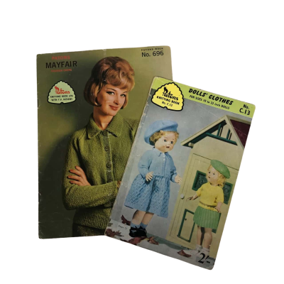 Patons Knitting Books x 2 - #696 /  #C13 - VINTAGE
