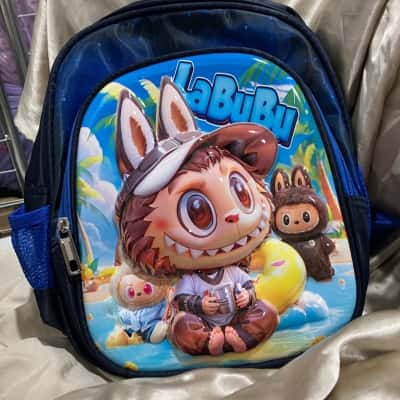 Labubu 3D Molded Backpack Kids Blue / Pattern 