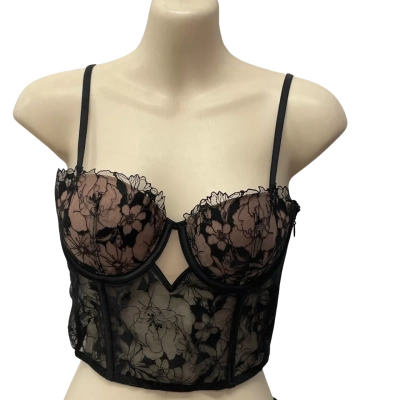  Womens  Size 6 / 8 Bralette Black  