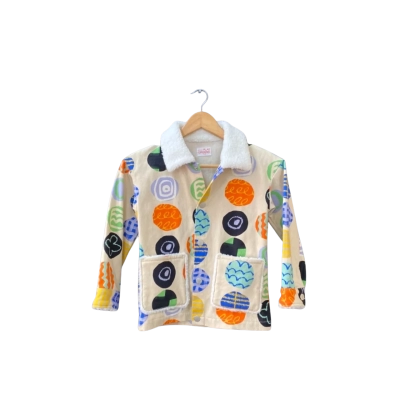 Gorman Kids Size 7 Jacket Beige/Multicoloured/Pattern 