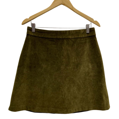 Princess Highway Womens  Size 12 A-Line/ Midi Skirt Dark Olive Green 