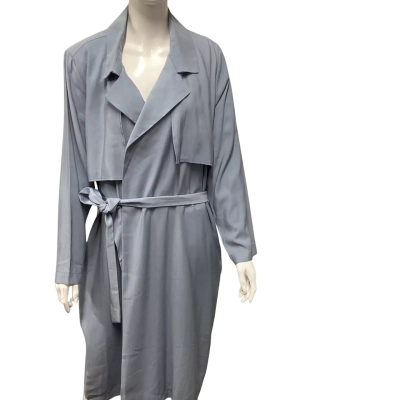 Katies Womens  Size 16 Trench Coat Blue 