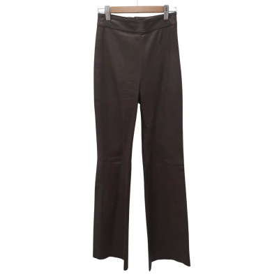 Kookai Womens  Size 6 Leather Pants DARK CHOCOLATE 
