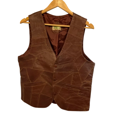 Vintage men’s leather VEST- chest 51 cm across