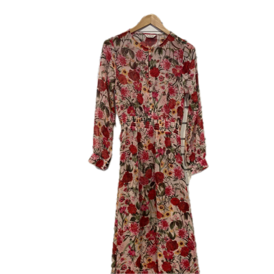 Miss Selfridge Womens  Size 10 Maxi Dress Floral / Green / Multicoloured / Pink  / Red 