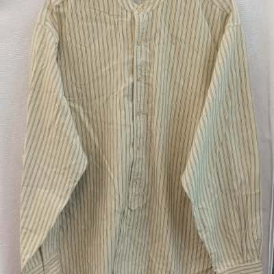 Armani Jeans Mens  Size L Long Sleeve Shirt Beige / Black  