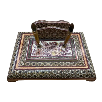 Vintage Persian Wooden Desk Set 