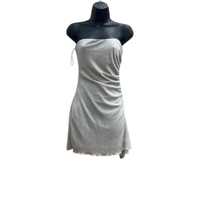 Luvalot Womens Size 10 Silver Lyca Mini Dress