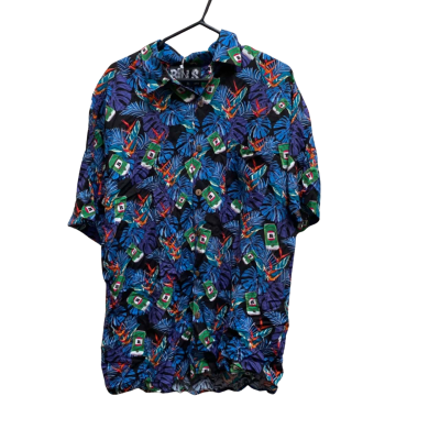  Mens Hawaiin Shirt Blue / Burnt Orange / Green / Maroon 