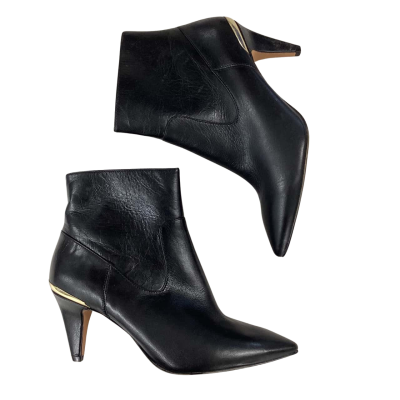 Nine West Womens  Size 7.5 Black Heeled Ankle Boots