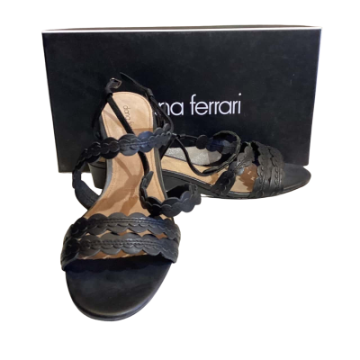 Diana Ferrari Womens  Size 9 Sandals Black  / Silver 