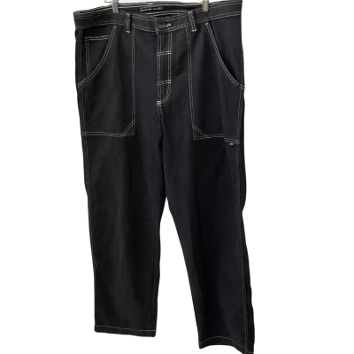 Quicksilver Mens  Size 36 Wide Leg Jeans Black  