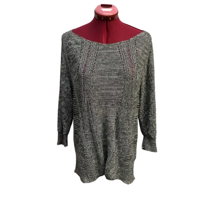 Jag Womens  Size M Long Sleeve Top Black  / White 