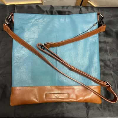 New Without Tags ELK Women’s Leather Cross Body Bag Blue / Brown