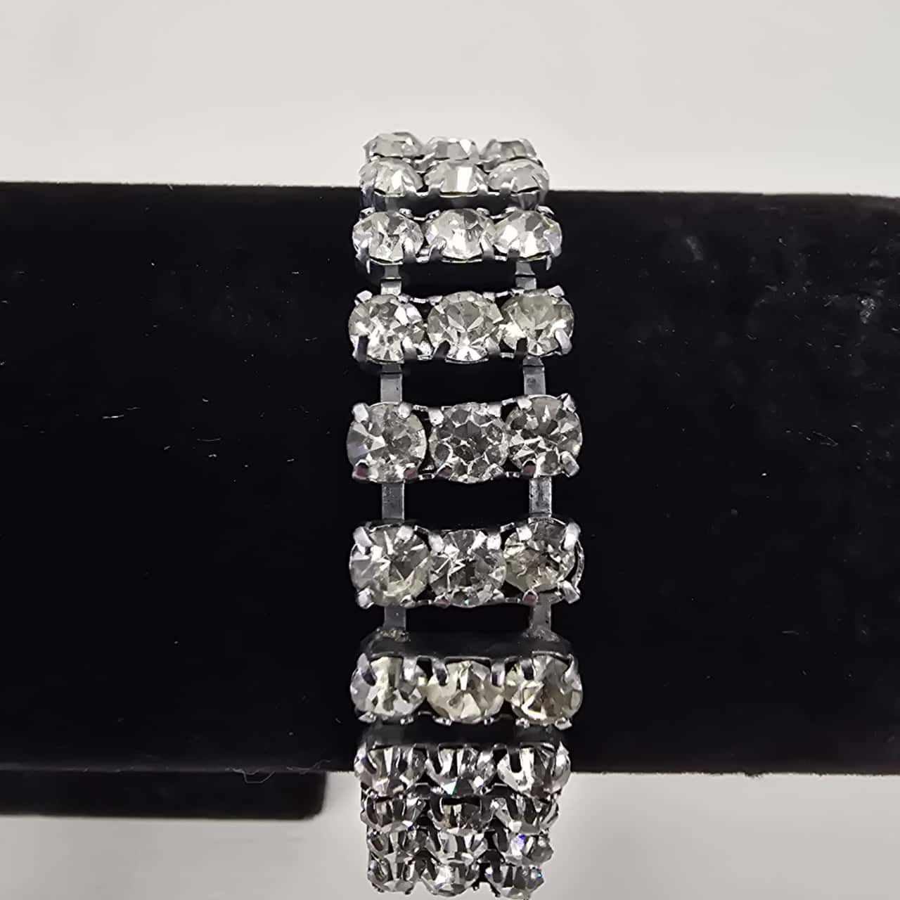 Singular Silver Rhinestone Women's Silver Tone Rhinestone Bracelet (s) - Used Very Good | Salvos ...