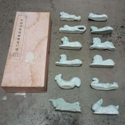 Lunar Zodiac Figurine/ Chopstick Rest Set