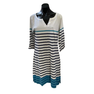 Hatley Womens  Size L Casual Dress Blue / Pinstriped 