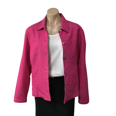 Mixit Womens Size 14 Bright Pink Button up Jacket