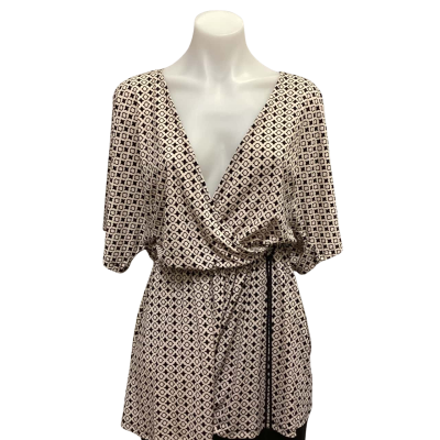 Tigerlily Womens  Size 8 Playsuit Brown / Cream 