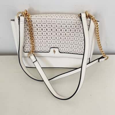 Laura Jones White  Shoulder Bag 