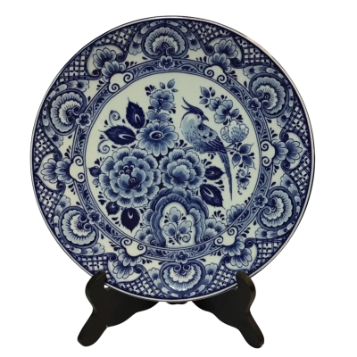 Origineel Defts Handwerks Plate 903.24B with bird pattern