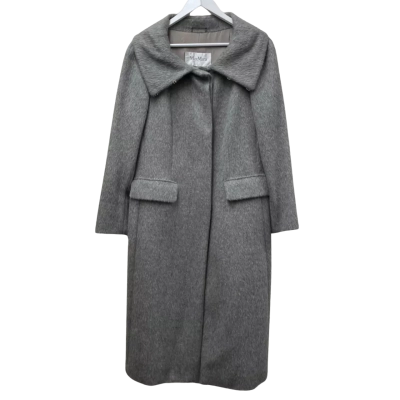 Maxmara Womens Size 14 Winter Coat Grey - Virgin Wool