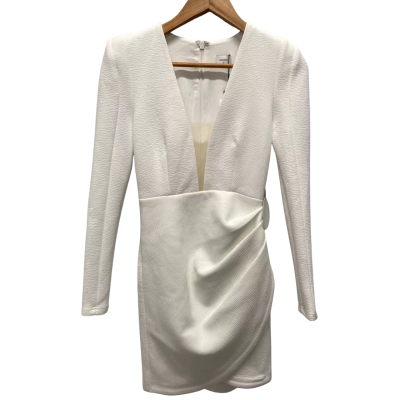 Sheike Womens  Size 6 Long Sleeve Dress / Mini Dress White 