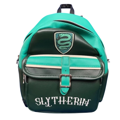 As New Harry Potter ‘Slytherin’ Backpack Black  / Green 