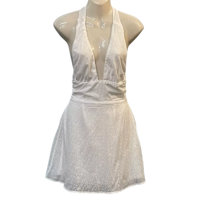  Womens  Size 6 Mini Dress White 