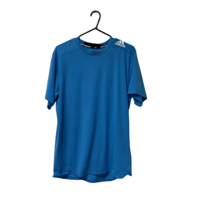 Mens Adidas Size L Blue Short Sleeve T-shirt 