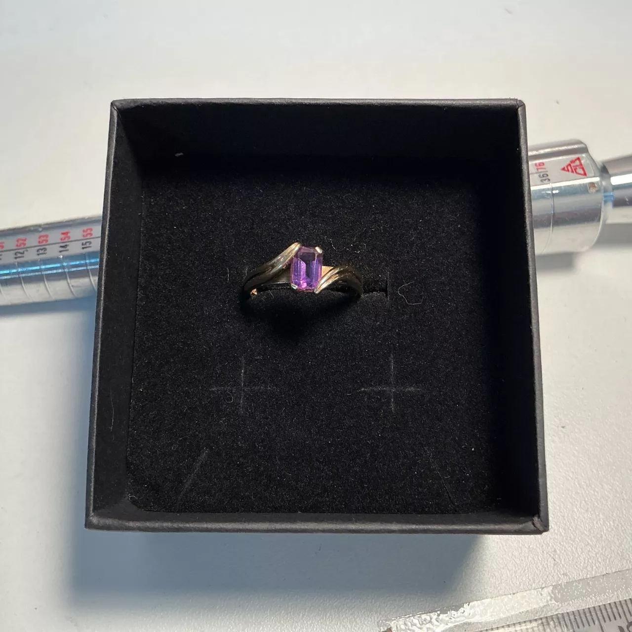 9CT Amethyst swirl Design Ring - Used Very Good | Salvos Stores