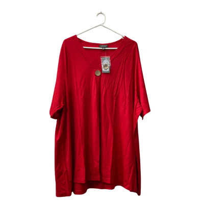 Autograph Womens  Size XXL Red Button Detail Tee