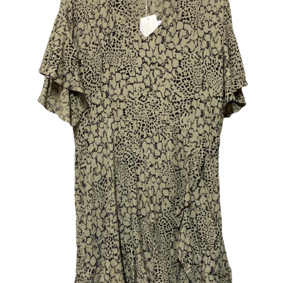 Seed Womens Dress Size 16 Black  / Green 