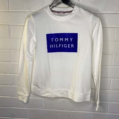 Tommy Hilfiger Mens  Size S Crew Neck Jumper White 