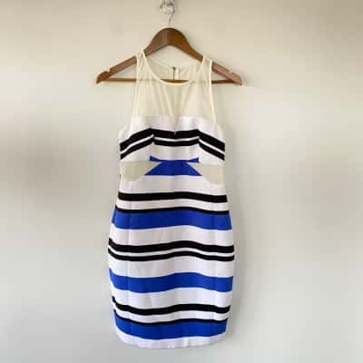 Finders Keepers Light Stripe Nothing To Loose Dress Size M 