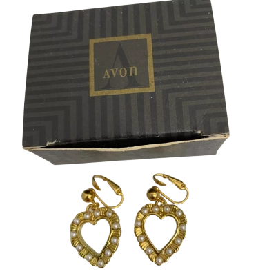 Avon Special Heart Clip Earrings