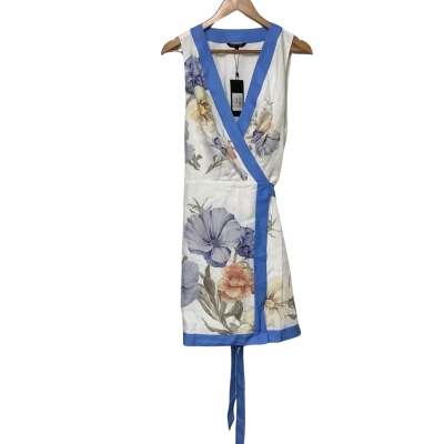Portmans Amalfi Rose BNWT  Size 18 Wrap Dress Blue / Cream / Floral 