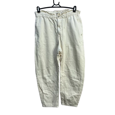 Zara Womens  Size EUR42 Straight Leg Pants Cream 