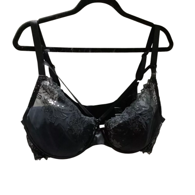 City Chic Womens  Size 16DD Tara Plunge Bra Black with Sequins  (HTHT)