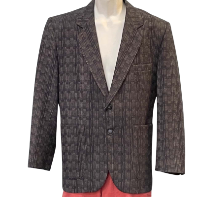 Glen Maison Mens Size 38 Suit Jacket Multicoloured/Navy Blue