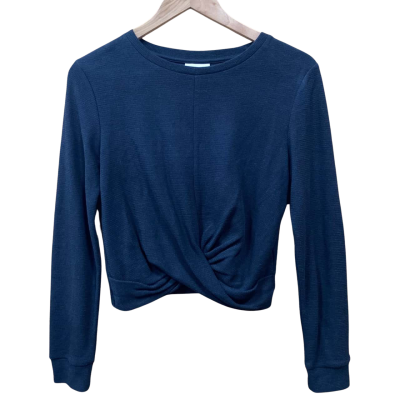 Seed Black Knot Waist Long Sleeve Crop Top Size XS