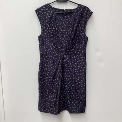 Tokito Woman's dress Size 14 Beige / Black  / Blue 