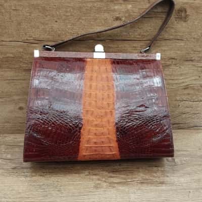 Crocodile Skin Handbag with Coin Purse