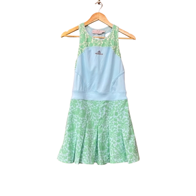 adidas by Stella McCartney Womens Size 12 Blue/Green Barricade Tennis Dress 
