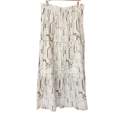 BNWT Morrison Womens Size 4 Khaki/White Pattern 'Valentine' Skirt