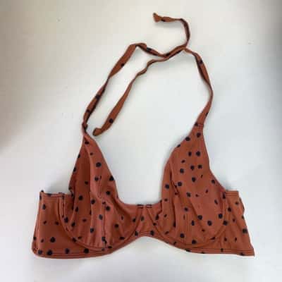 Maru Mara Spot Print Bikini Top Size 14 