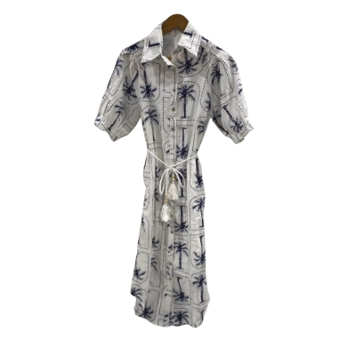 BNWT Palm Cove White Dress With Palm Trees Size M
