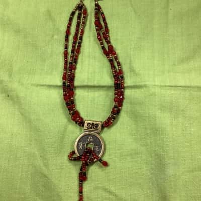 Chico Womens Beaded Necklace and pendant